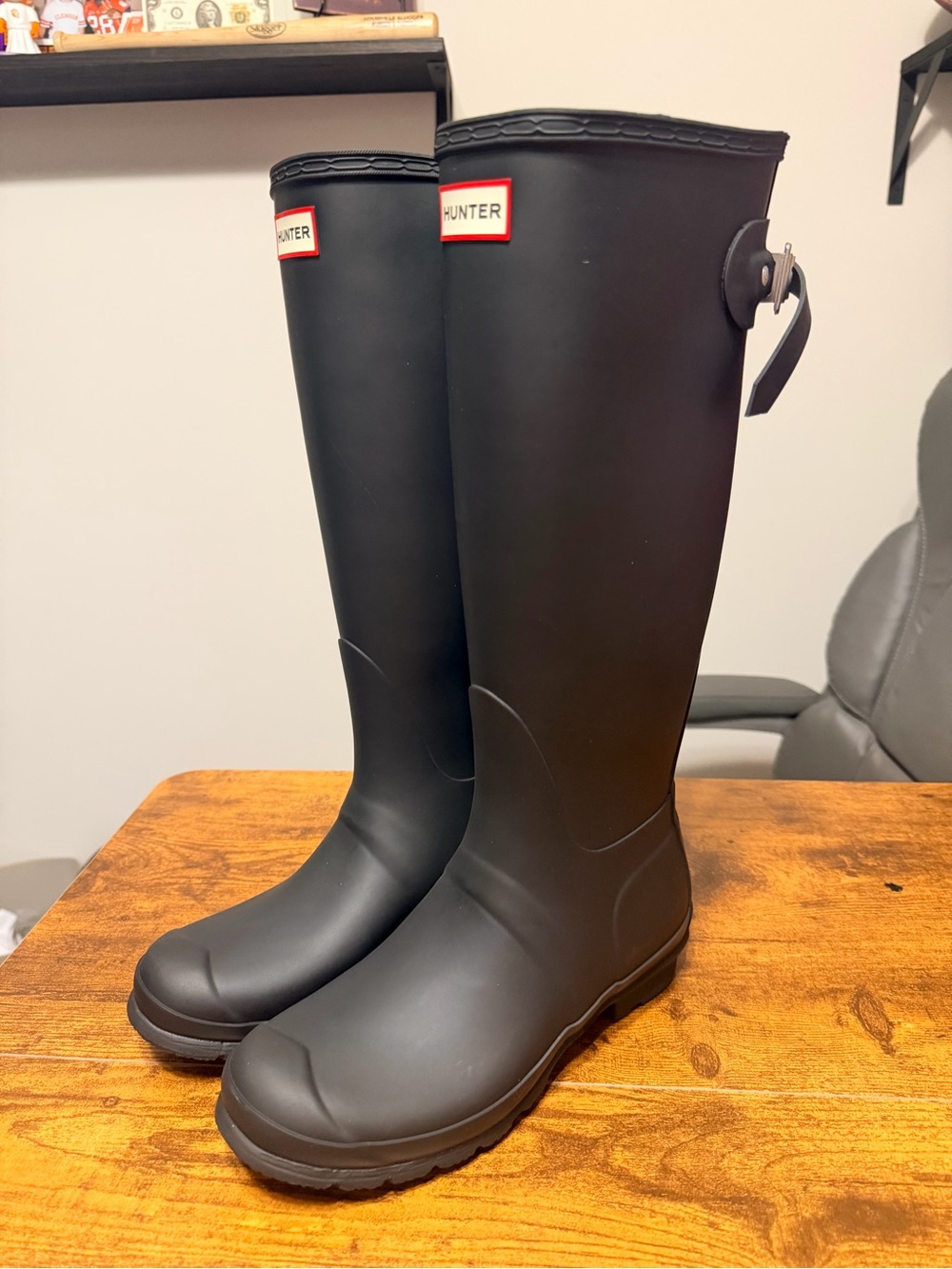 Hunter Women's Tall Black Rain Boots 7W